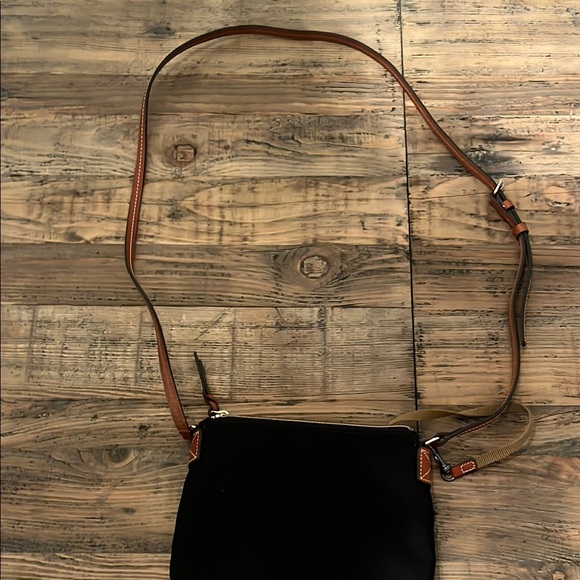 Dooney & Bourke Black and Brown Crossbody Bag with Leather Strap - Picture 3 of 7